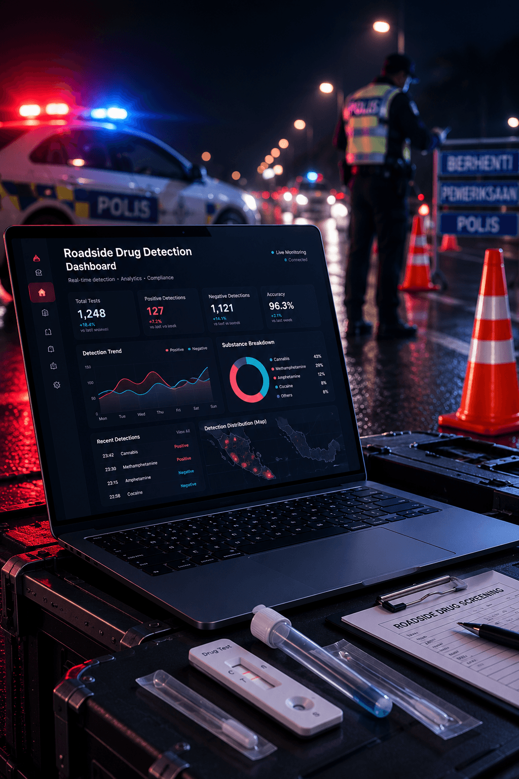 Interactive Roadside Drug Test Dashboard